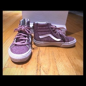 Pink Sparkly Size 1 Vans Hightops